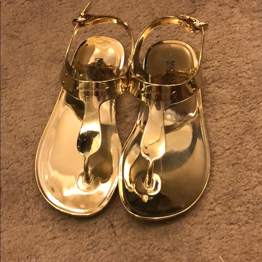 Gold Michael Kors Sandals